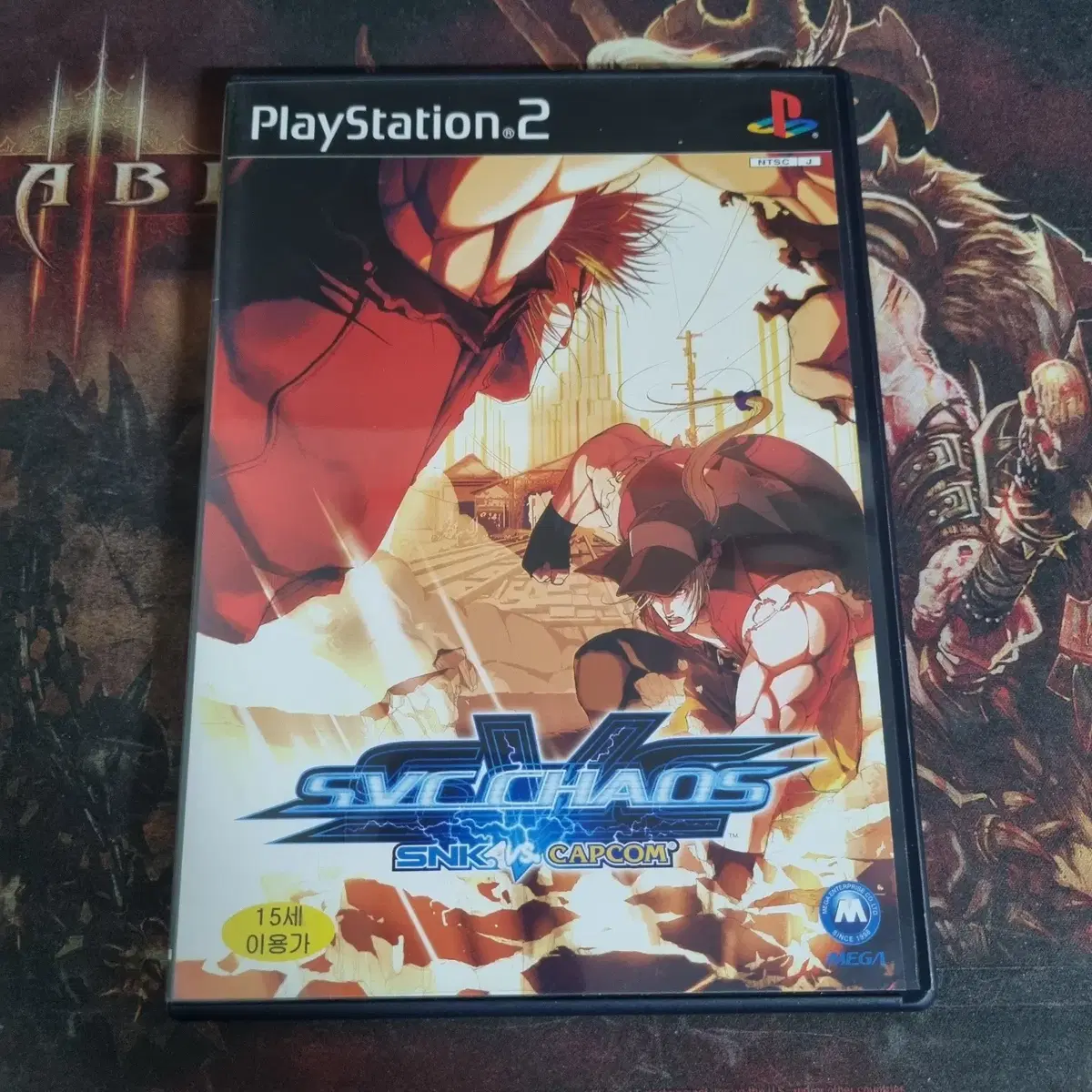 [중고] PS2 SNK 대 캡콤 SVC 카오스 정발 엽서 광고지포함 완품